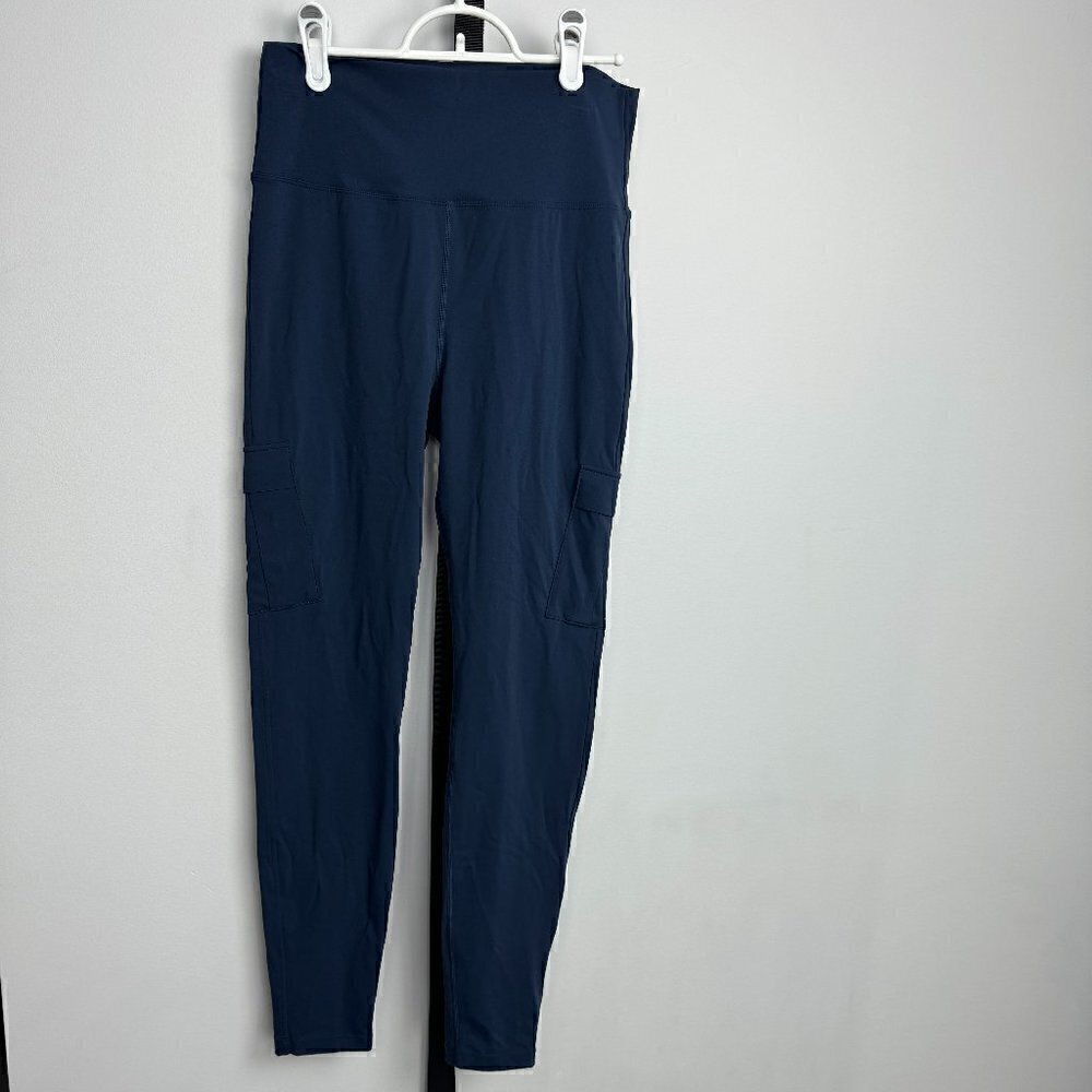 EUC - Zyia Dark Blue Cargo Leggings - Size 6-8 (2 pairs)
